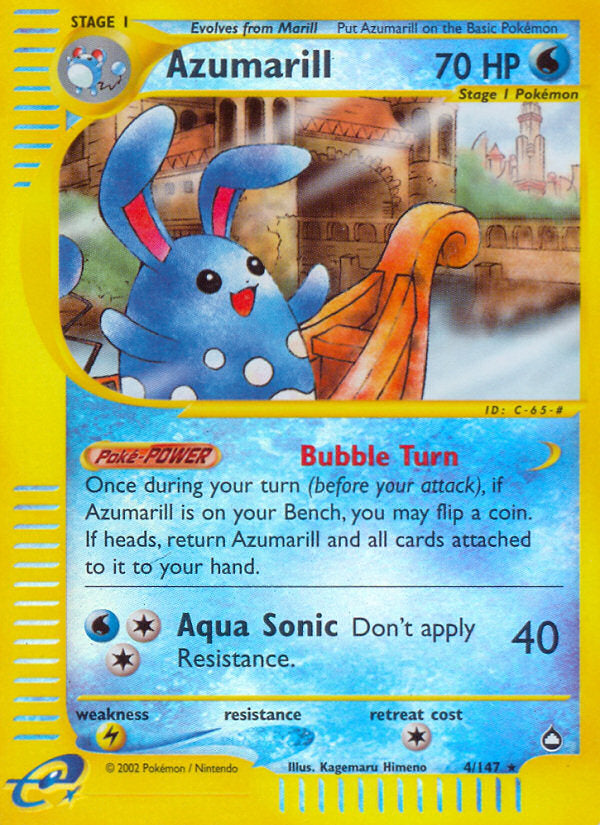 E-Series Aquapolis Azumarill #4/147 reverse holo