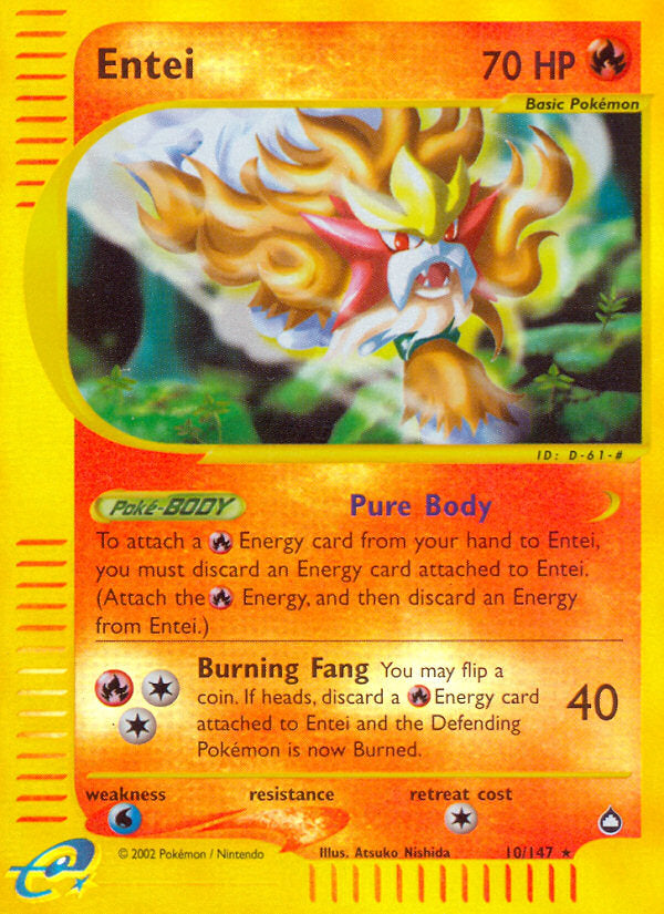 E-Series Aquapolis Entei #10/147 reverse holo