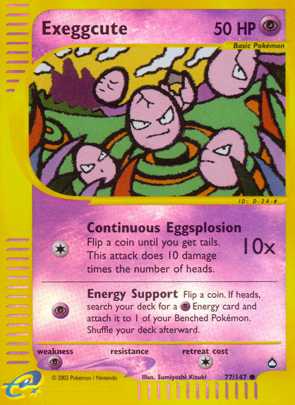 E-Series Aquapolis Exeggcute #77/147 reverse holo