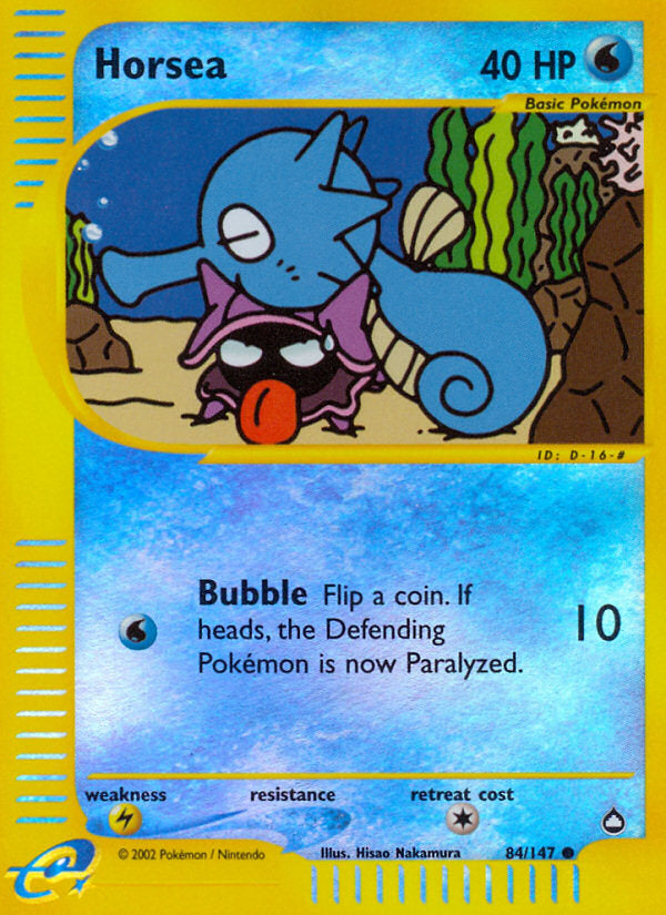 E-Series Aquapolis Horsea #84/147 reverse holo