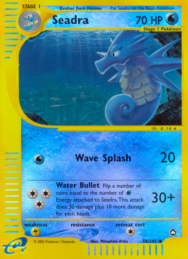 E-Series Aquapolis Seadra #58/147 reverse holo
