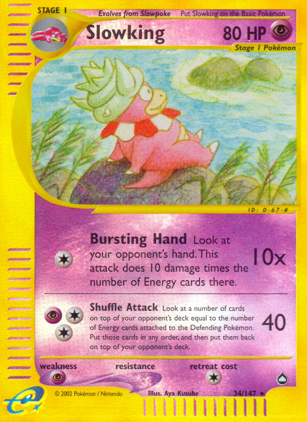 E-Series Aquapolis Slowking #34/147 reverse holo