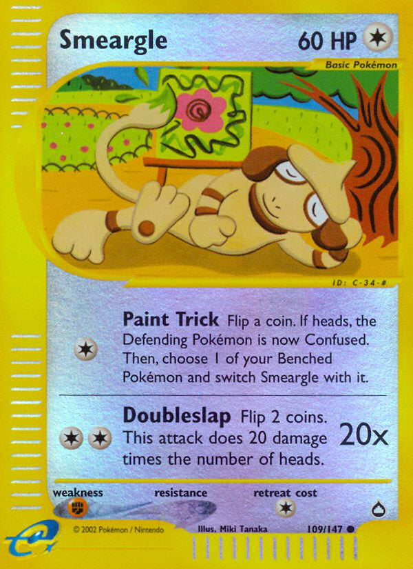 E-Series Aquapolis Smeargle #109/147 reverse holo