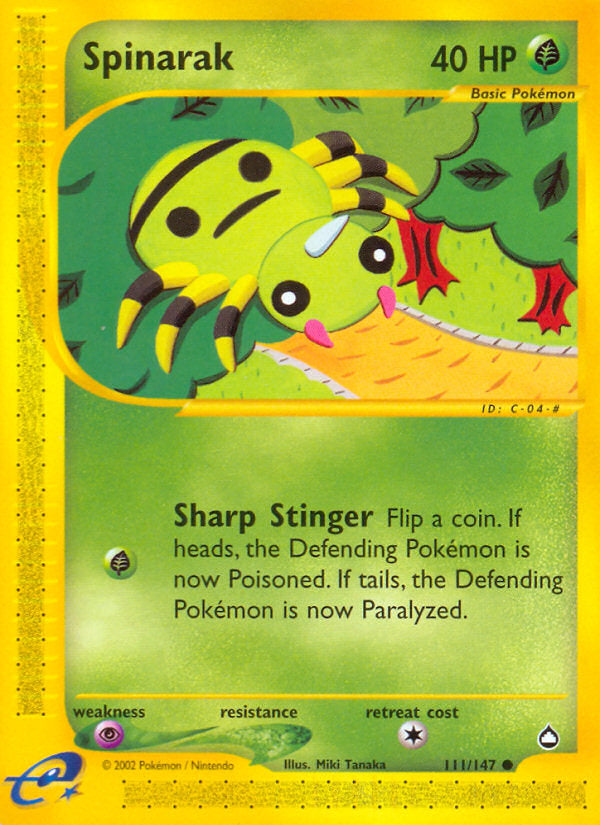 E-Series Aquapolis Spinarak #111/147