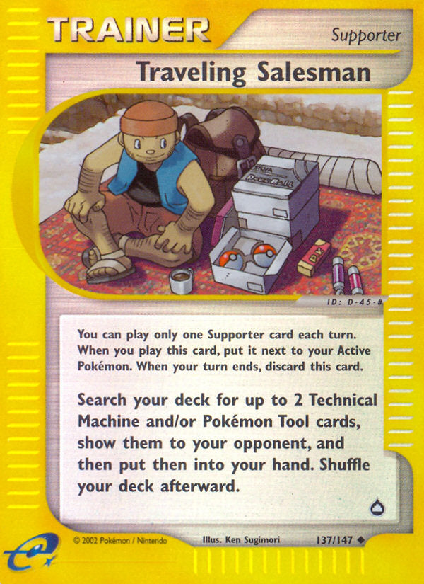 E-Series Aquapolis Traveling Salesman #137/147 reverse holo