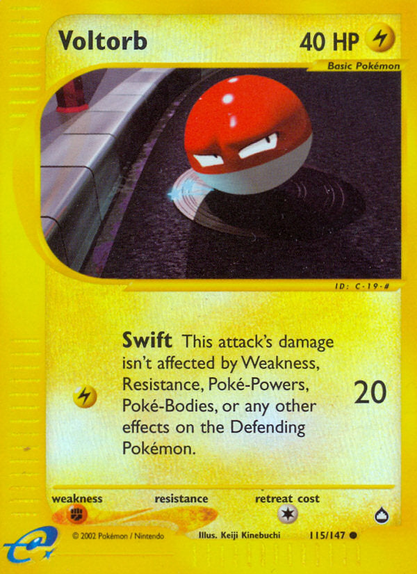 E-Series Aquapolis Voltorb #115/147 reverse holo