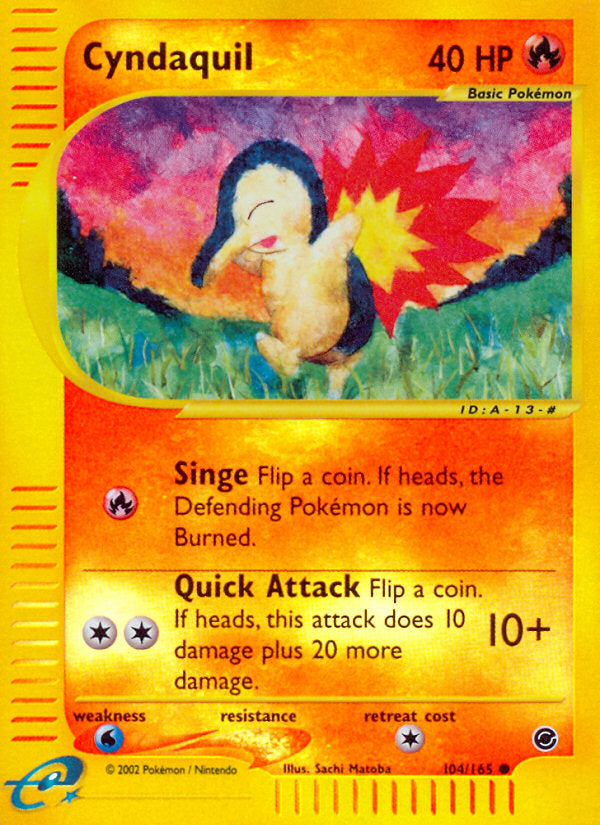 E-Series Expedition Cyndaquil #104/165 reverse holo