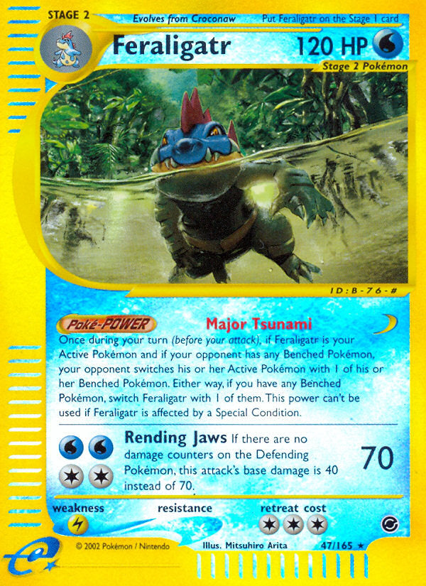 E-Series Expedition Feraligatr #47/165 reverse holo