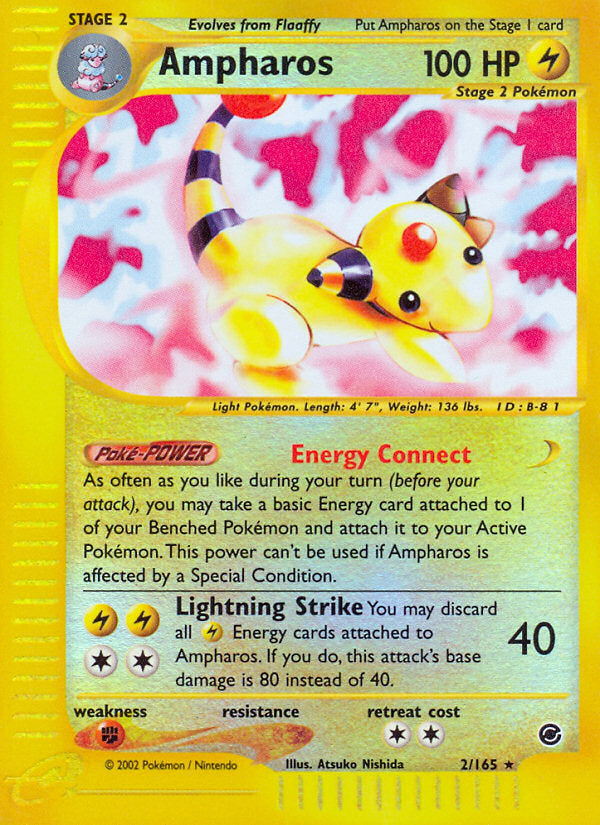 E-Series Expedition Ampharos #2/165 reverse holo