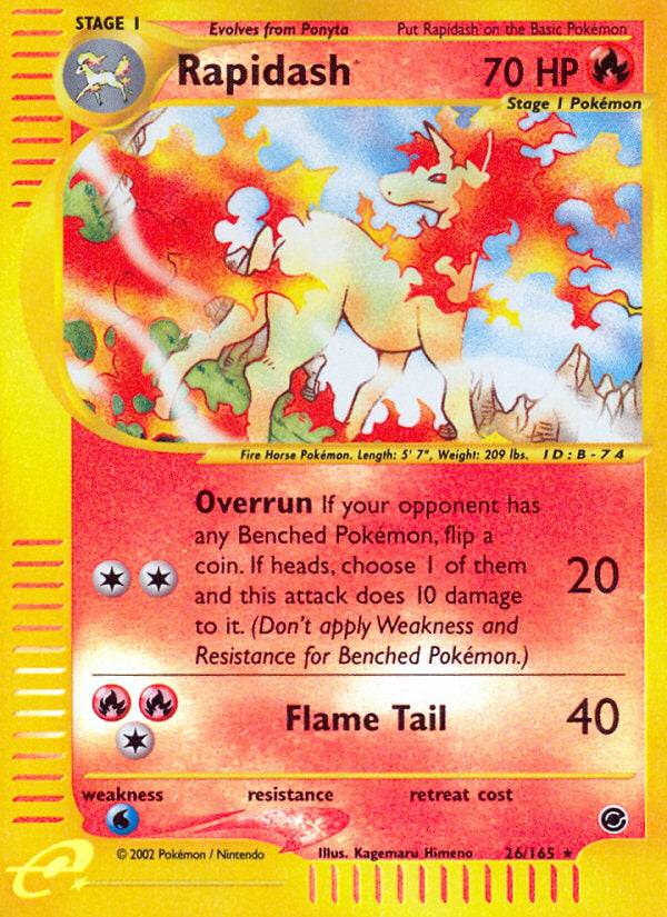 E-Series Expedition Rapidash #26/165 reverse holo