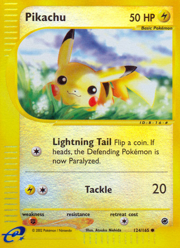 E-Series Expedition Pikachu #124/165 reverse holo