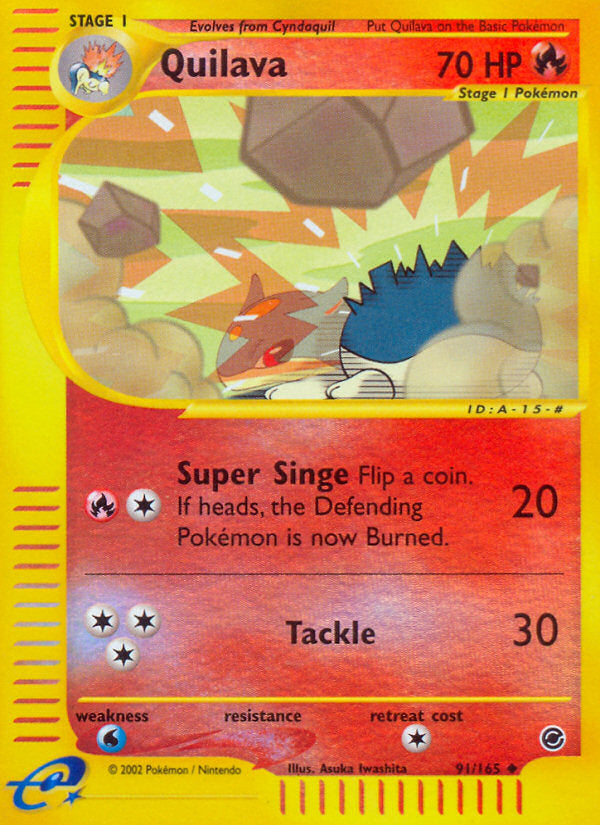 E-Series Expedition Quilava #91/165 reverse holo
