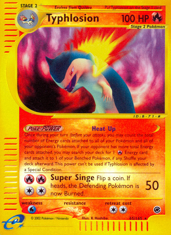 E-Series Expedition Typhlosion #65/165 reverse holo
