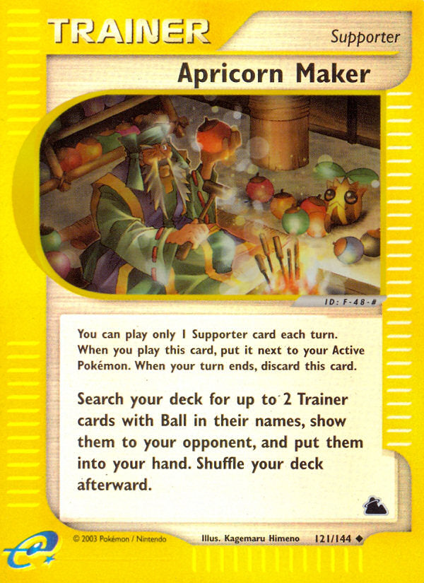 E-Series Skyridge Apricorn Maker #121/144 reverse holo