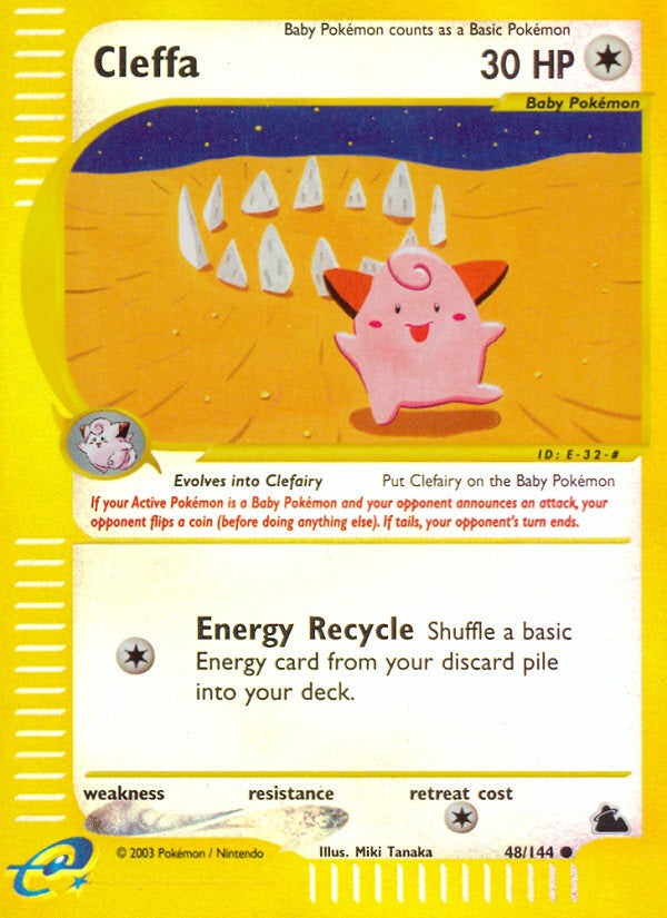 E-Series Skyridge Cleffa #48/144 reverse holo