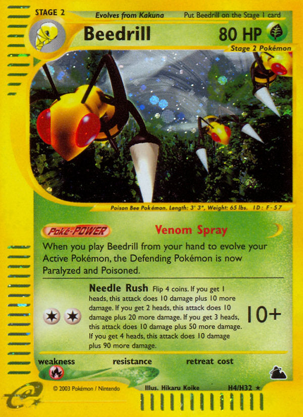E-Series Skyridge Holo Beedrill #H4/H32