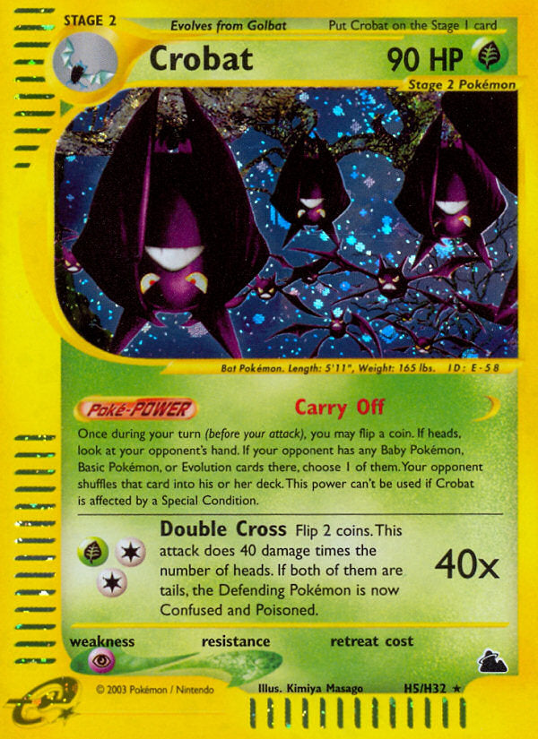 E-Series Skyridge Holo Crobat #H5/H32