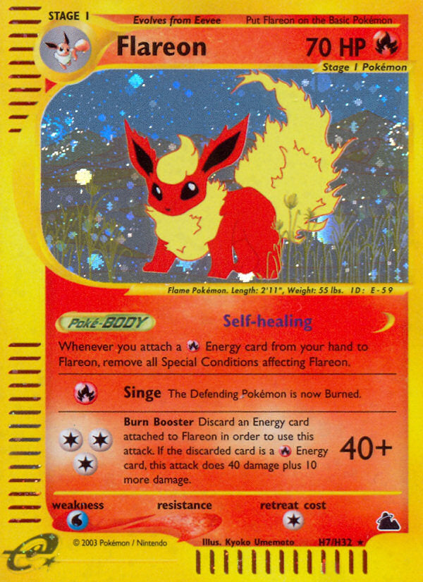 E-Series Skyridge Holo Flareon #H7/H32