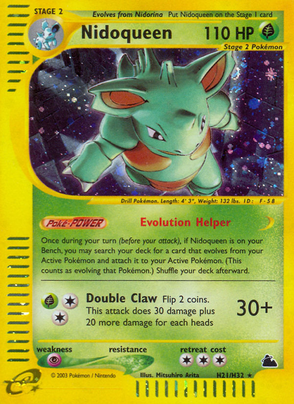 skyridge pokemon cards E-Series Skyridge Holo Nidoqueen #H21/H32 – Kaartenverzamelen.nl