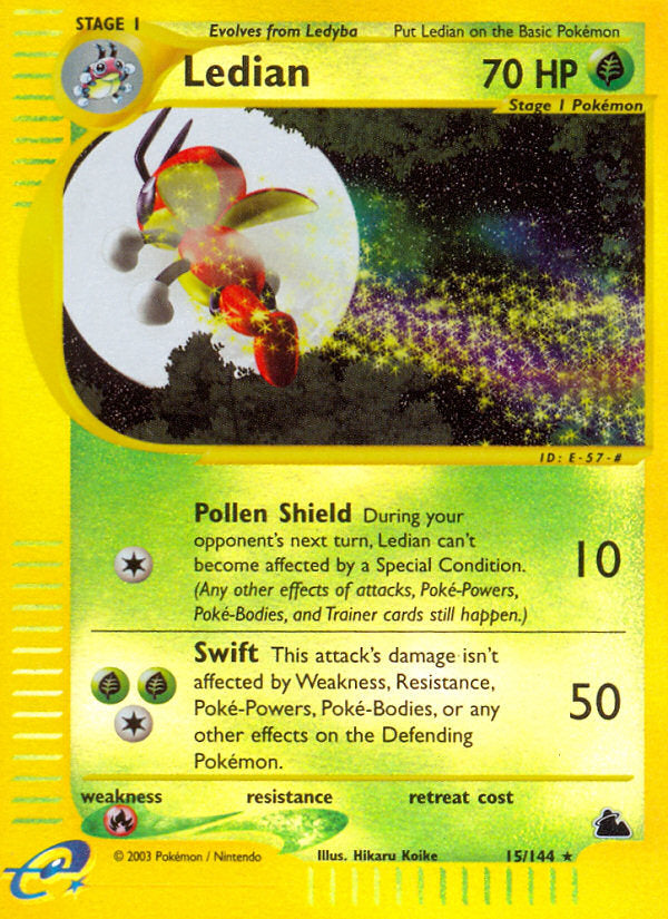 E-Series Skyridge Ledian #15/144 reverse holo