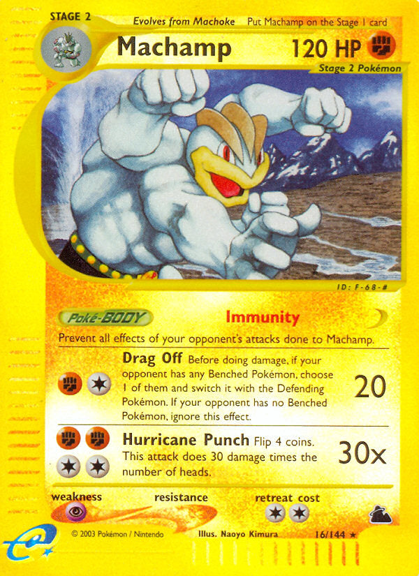 machamp holographic pokemon card E-Series Skyridge #16/144 reverse holo – Color:Brass Black [FF] Settle the Score industry:Churches & Nonprofits Dungeon Mayhem : Battle