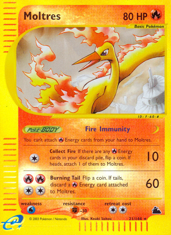 E-Series Skyridge Moltres #21/144 reverse holo