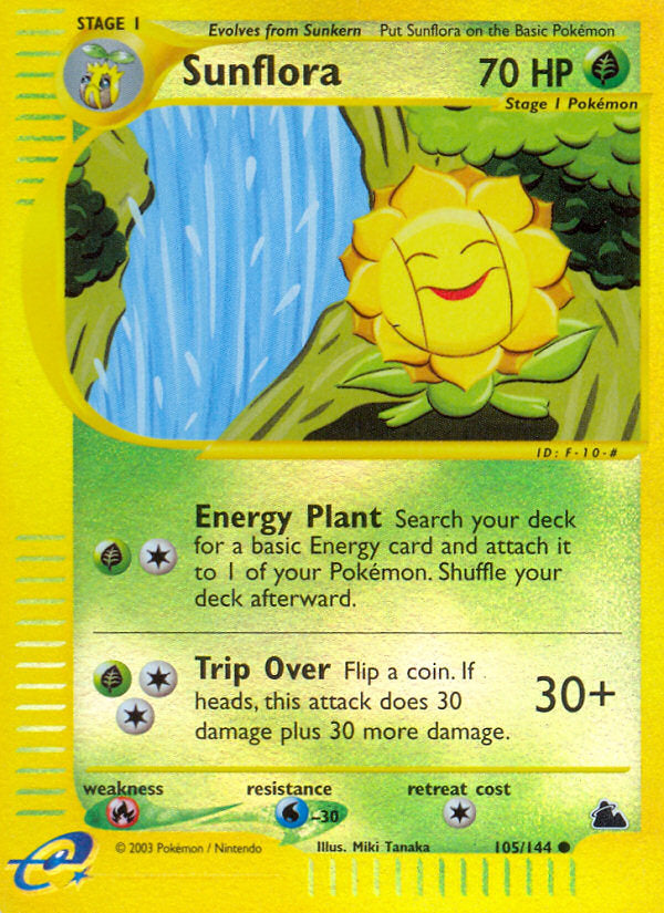 E-Series Skyridge Sunflora #105/144 reverse holo