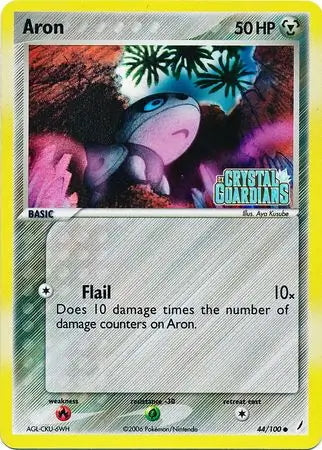 EX Crystal Guardians Aron #44/100 reverse holo