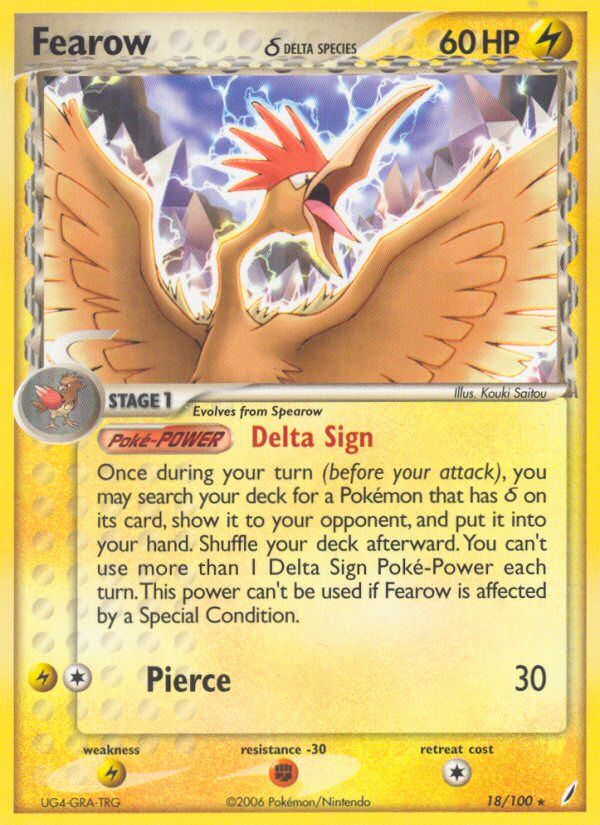 EX Crystal Guardians Fearow #18/100
