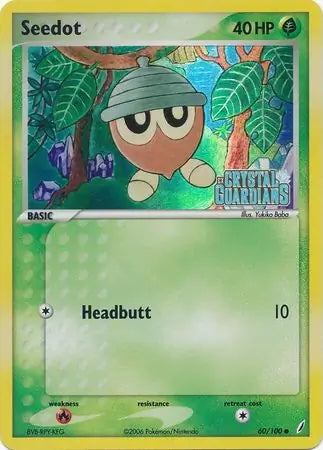 EX Crystal Guardians Seedot #60/100 reverse holo