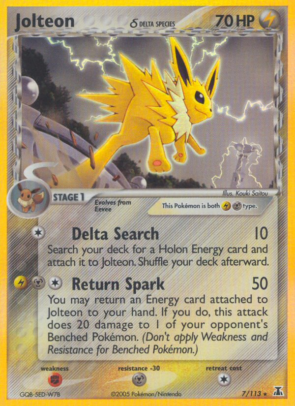 EX Delta Species Holo Jolteon #7/113