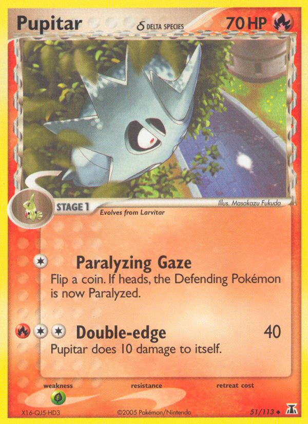 EX Delta Species Pupitar #51/113
