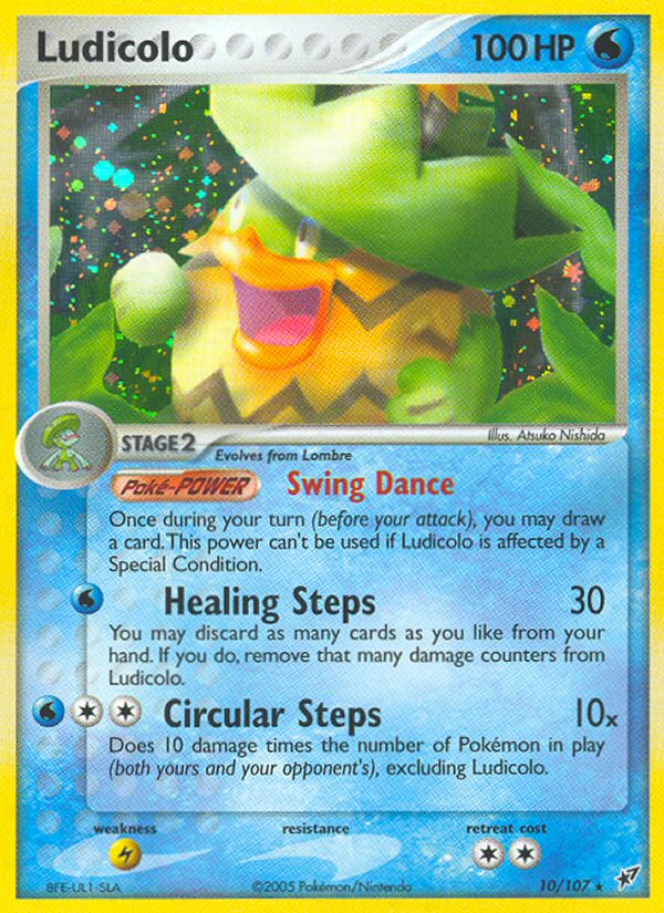 EX Deoxys Holo Ludicolo #10/107
