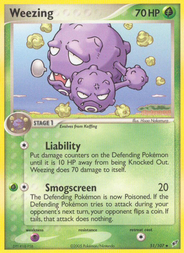 EX Deoxys Weezing #51/107