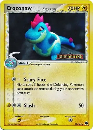 EX Dragon Frontiers Croconaw #27/101 reverse holo