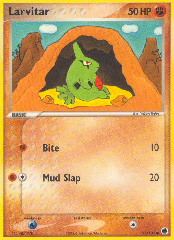 EX Dragon Frontiers Larvitar #51/101