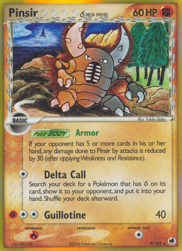 EX Dragon Frontiers Holo Pinsir #9/101