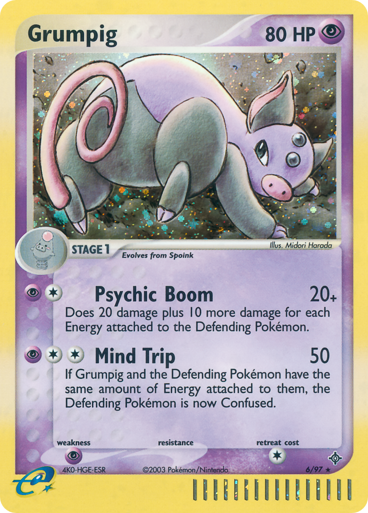 EX Dragon Holo Grumpig #6/97