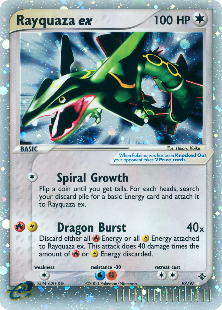 EX Dragon Holo Rayquaza EX #97/97