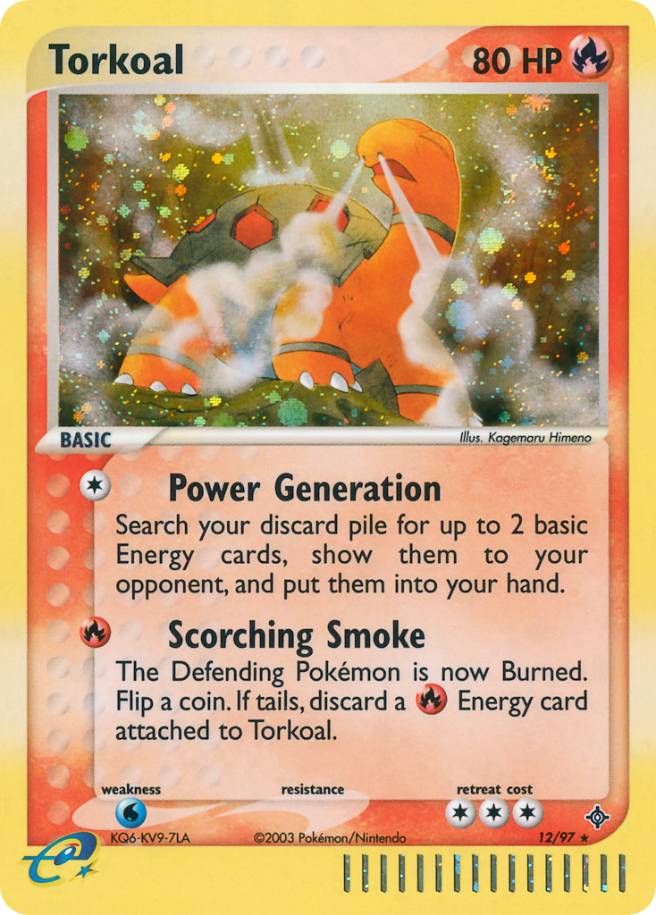 EX Dragon Holo Torkoal #12/97