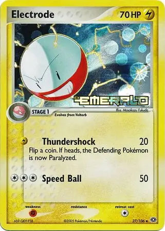 EX Emerald Electrode #27/106 reverse holo