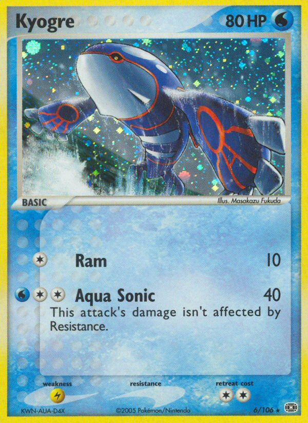 EX Emerald Holo Kyogre #6/106