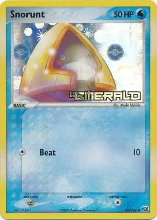 EX Emerald Snorunt #64/106 reverse holo