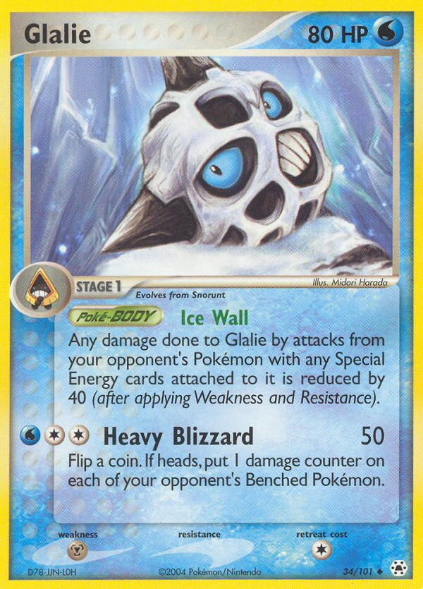 EX Hidden Legends Glalie #34/101