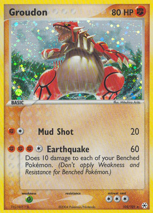 EX Hidden Legends Groudon #102/101