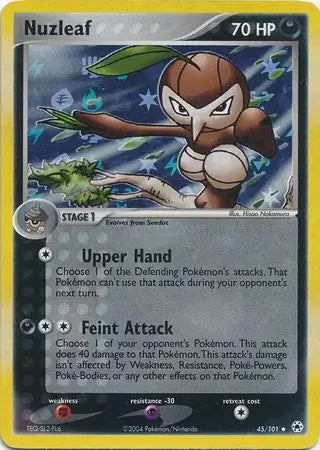 EX Hidden Legends Nuzleaf #45/101 reverse holo
