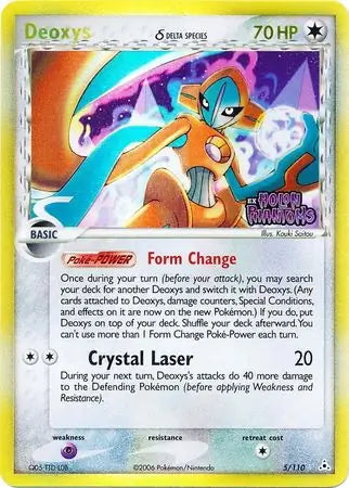 EX Holon Phantoms Deoxys (Speed Forme) #5/110 reverse holo