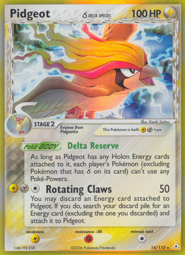 EX Holon Phantoms Holo Pidgeot #14/110 –