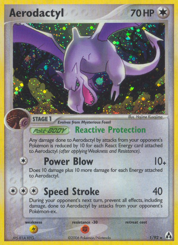EX Legend Maker Holo Aerodactyl #1/92