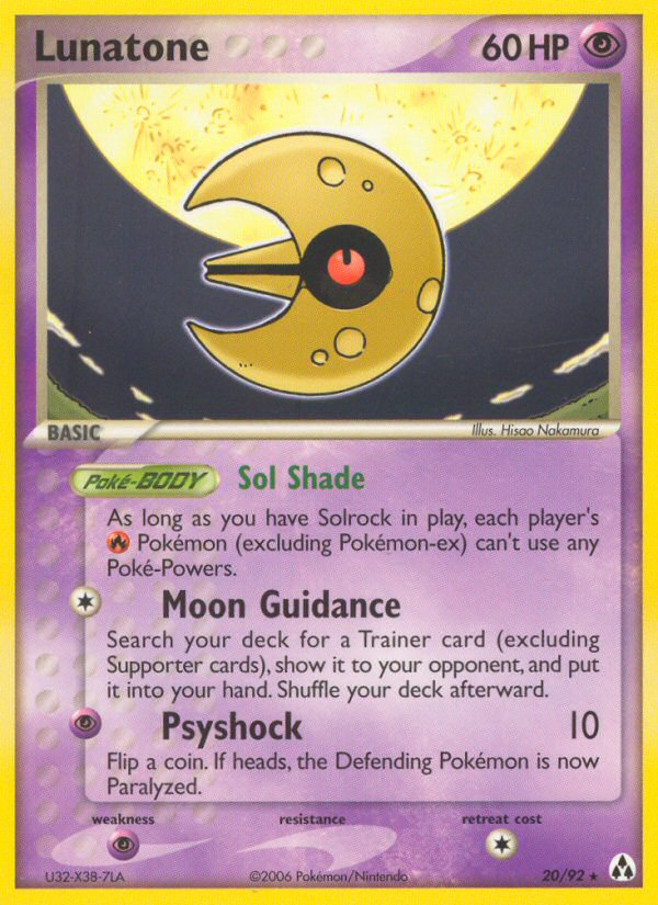 EX Legend Maker Lunatone #20/92